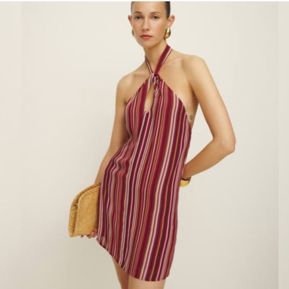 NWT Reformation Bibi Halter Mini Dress - Picture 1 of 9
